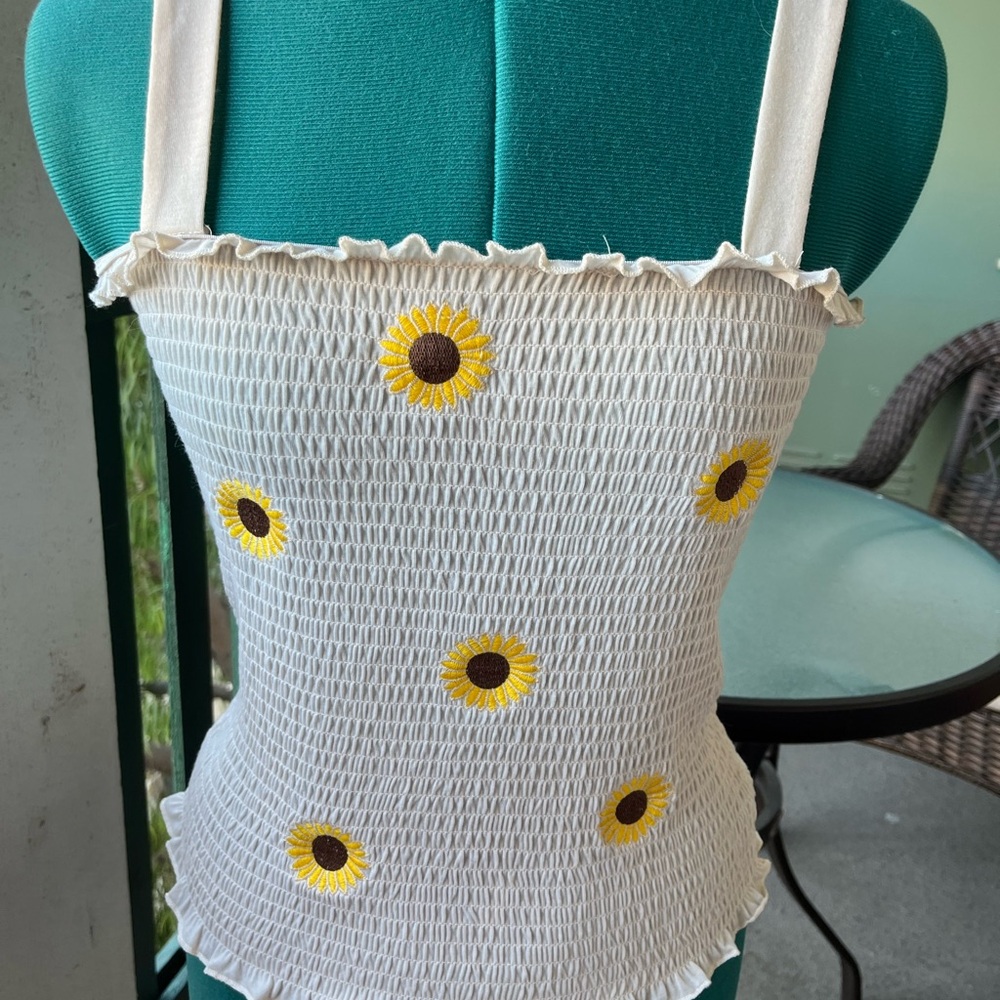 Sunflower tube top